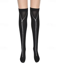 Skeleton Skull Halloween Socks / Long Stockings Halloween Props Halloween Women's Halloween Mardi Gras Easy Halloween Costumes Dress Up