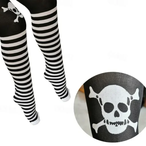 Skeleton Skull Halloween Socks / Long Stockings Halloween Props Halloween Women's Halloween Mardi Gras Easy Halloween Costumes Dress Up
