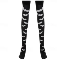 Skeleton Skull Halloween Socks / Long Stockings Halloween Props Halloween Women's Halloween Mardi Gras Easy Halloween Costumes Dress Up