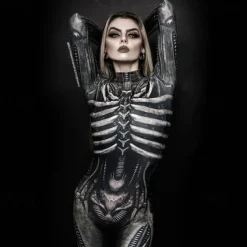 Skeleton Skull Halloween Cosplay Costume Bodysuits Carnival Costume Full Body Suit Cosplay Kid's Adults' Women's Carnival Masquerade Mardi Gras Performance Party Halloween Easy Halloween Costumes