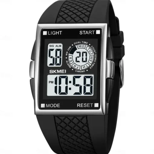 SKMEI 1967 Digital Watch for Men Sport Waterproof Countdown LED Light Electronic Mens Wristwatches Chrono Countdown Reloj Hombre