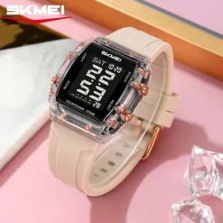 SKMEI 2409 Waterproof Electronic Watch Luxury Outdoor Countdown Stopwatch Digital Wristwatch For Man Women Calendar Led Light Silicone Watch