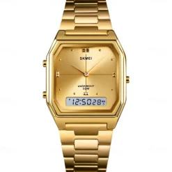 SKMEI Men Digital Watch Fashion Casual Wristwatch Stopwatch Calendar Date Week Waterproof Steel Watch