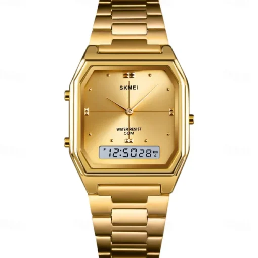 SKMEI Men Digital Watch Fashion Casual Wristwatch Stopwatch Calendar Date Week Waterproof Steel Watch