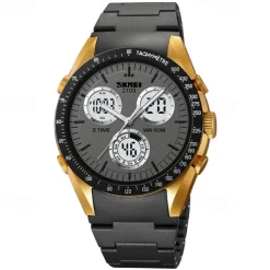 SKMEI Men Digital Watch Fashion Casual Wristwatch Luminous Stopwatch Alarm Clock Countdown TPU Watch