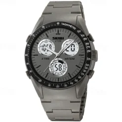 SKMEI Men Digital Watch Fashion Casual Wristwatch Luminous Stopwatch Alarm Clock Countdown TPU Watch