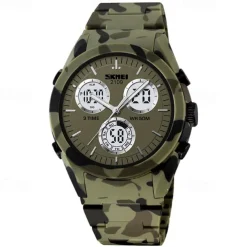 SKMEI Men Digital Watch Fashion Casual Wristwatch Luminous Stopwatch Alarm Clock Countdown TPU Watch