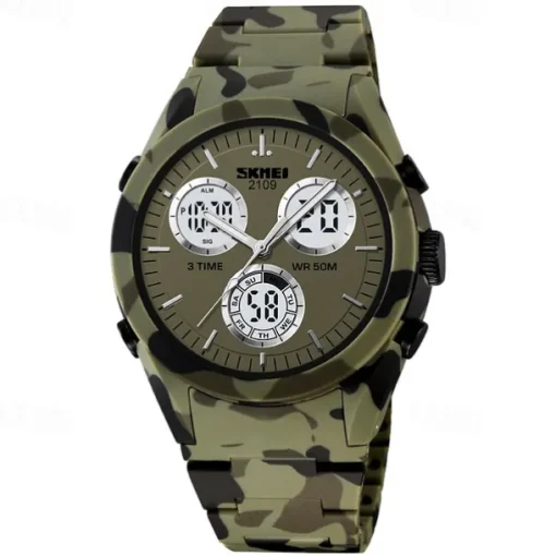 SKMEI Men Digital Watch Fashion Casual Wristwatch Luminous Stopwatch Alarm Clock Countdown TPU Watch