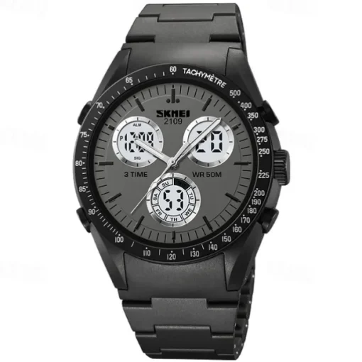 SKMEI Men Digital Watch Fashion Casual Wristwatch Luminous Stopwatch Alarm Clock Countdown TPU Watch