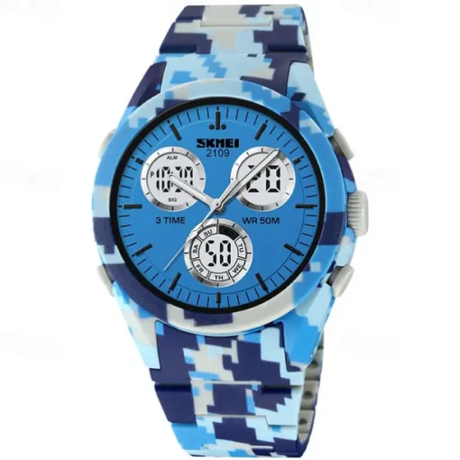 SKMEI Men Digital Watch Fashion Casual Wristwatch Luminous Stopwatch Alarm Clock Countdown TPU Watch