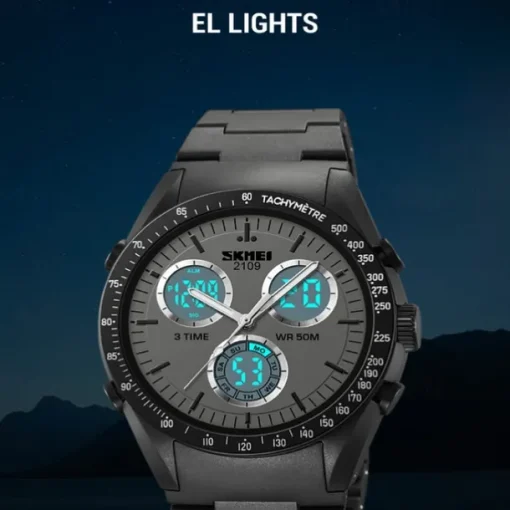 SKMEI Men Digital Watch Fashion Casual Wristwatch Luminous Stopwatch Alarm Clock Countdown TPU Watch