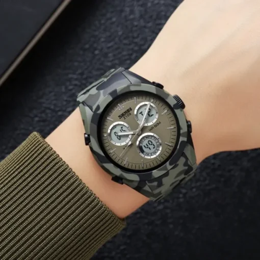 SKMEI Men Digital Watch Fashion Casual Wristwatch Luminous Stopwatch Alarm Clock Countdown TPU Watch