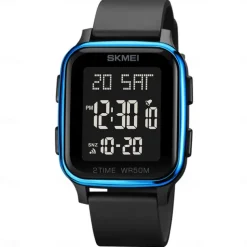 SKMEI Men Digital Watch Outdoor Sports Fashion Wristwatch Luminous Stopwatch Alarm Clock Countdown TPU Watch