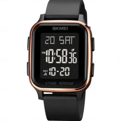 SKMEI Men Digital Watch Outdoor Sports Fashion Wristwatch Luminous Stopwatch Alarm Clock Countdown TPU Watch