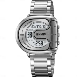 SKMEI Men Digital Watch Outdoor Fashion Casual Wristwatch Luminous Stopwatch Alarm Clock Countdown Steel Watch