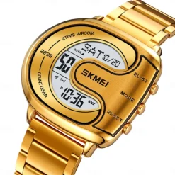 SKMEI Men Digital Watch Outdoor Fashion Casual Wristwatch Luminous Stopwatch Alarm Clock Countdown Steel Watch