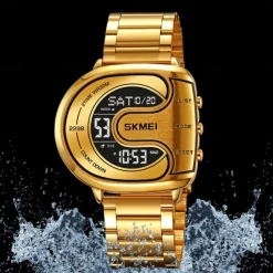 SKMEI Men Digital Watch Outdoor Fashion Casual Wristwatch Luminous Stopwatch Alarm Clock Countdown Steel Watch