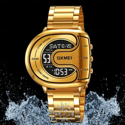 SKMEI Men Digital Watch Outdoor Fashion Casual Wristwatch Luminous Stopwatch Alarm Clock Countdown Steel Watch