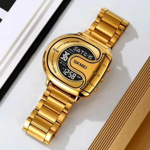 SKMEI Men Digital Watch Outdoor Fashion Casual Wristwatch Luminous Stopwatch Alarm Clock Countdown Steel Watch