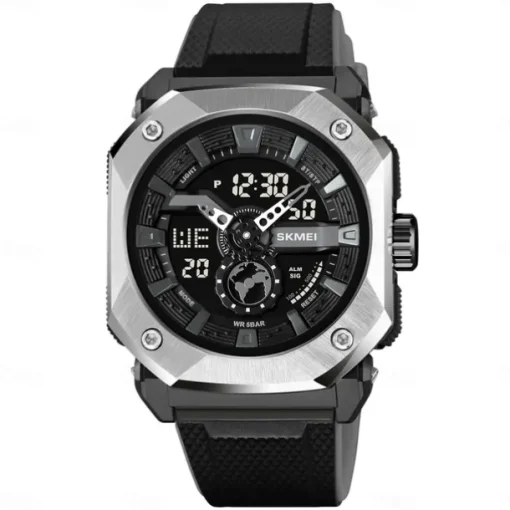 SKMEI Men Digital Watch Outdoor Sports Fashion Casual Luminous Stopwatch Alarm Clock Countdown TPU Watch