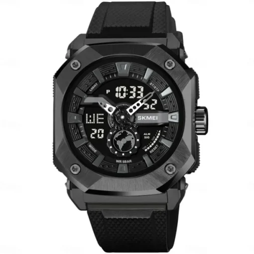 SKMEI Men Digital Watch Outdoor Sports Fashion Casual Luminous Stopwatch Alarm Clock Countdown TPU Watch
