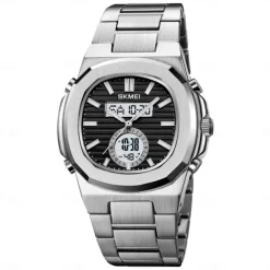 SKMEI Men Digital Watch Outdoor Sports Fashion Casual Luminous Stopwatch Alarm Clock Countdown Steel Watch
