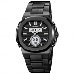 SKMEI Men Digital Watch Outdoor Sports Fashion Casual Luminous Stopwatch Alarm Clock Countdown Steel Watch