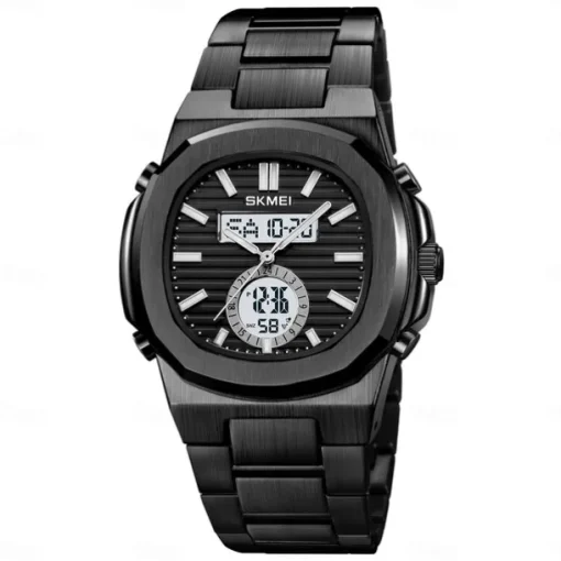 SKMEI Men Digital Watch Outdoor Sports Fashion Casual Luminous Stopwatch Alarm Clock Countdown Steel Watch