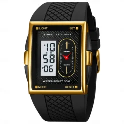 SKMEI Men Digital Watch Sports Fashion Casual Wristwatch Luminous Stopwatch Alarm Clock Date Week TPU Watch