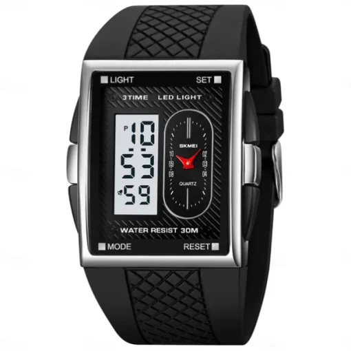 SKMEI Men Digital Watch Sports Fashion Casual Wristwatch Luminous Stopwatch Alarm Clock Date Week TPU Watch