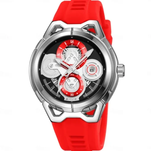 SKMEI Men Quartz Watch Outdoor Sports Fashion Wristwatch Luminous Calendar Waterproof Decoration Silicone Gel Watch