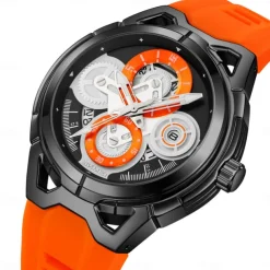 SKMEI Men Quartz Watch Outdoor Sports Fashion Wristwatch Luminous Calendar Waterproof Decoration Silicone Gel Watch