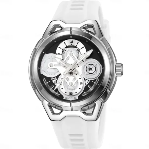 SKMEI Men Quartz Watch Outdoor Sports Fashion Wristwatch Luminous Calendar Waterproof Decoration Silicone Gel Watch