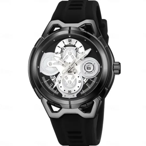 SKMEI Men Quartz Watch Outdoor Sports Fashion Wristwatch Luminous Calendar Waterproof Decoration Silicone Gel Watch