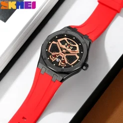 SKMEI Men Quartz Watch Outdoor Sports Fashion Casual Luminous Calendar Waterproof Decoration Silicone Gel Watch