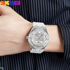 SKMEI Men Quartz Watch Outdoor Sports Fashion Casual Luminous Calendar Waterproof Decoration Silicone Gel Watch