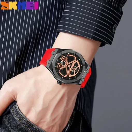 SKMEI Men Quartz Watch Outdoor Sports Fashion Casual Luminous Calendar Waterproof Decoration Silicone Gel Watch