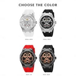 SKMEI Men Quartz Watch Outdoor Sports Fashion Casual Luminous Calendar Waterproof Decoration Silicone Gel Watch