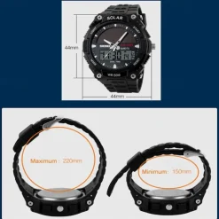 SKMEI Mens Sports Watches Solar Digital LED Military Mens Wrist Watch Fashion Casual Electronics Chronograph Rubber Wristwatches Male Clock reloj hombre
