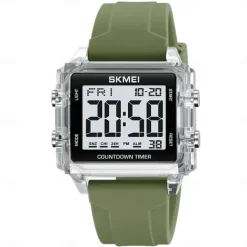 SKMEI Youth Cool Digital Sport Watches For Men Women Students 5Bar Waterproof Stopwatch Countdown Wristwatch