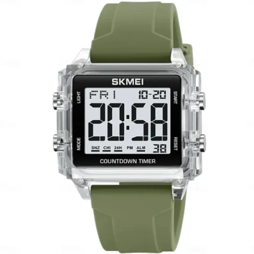 SKMEI Youth Cool Digital Sport Watches For Men Women Students 5Bar Waterproof Stopwatch Countdown Wristwatch