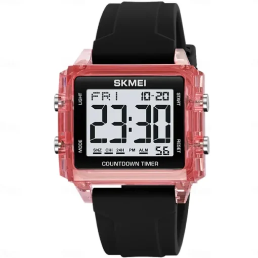 SKMEI Youth Cool Digital Sport Watches For Men Women Students 5Bar Waterproof Stopwatch Countdown Wristwatch
