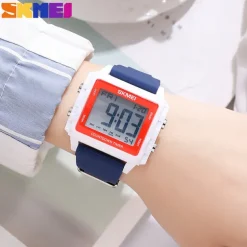 SKMEI Youth Cool Digital Sport Watches For Men Women Students 5Bar Waterproof Stopwatch Countdown Wristwatch