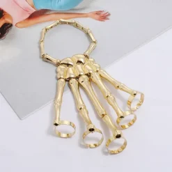 Skull Halloween Halloween Props Hand Bracelet with Ring Halloween Adults' Men's Women's Halloween Carnival Mardi Gras Easy Halloween Costumes Dress Up