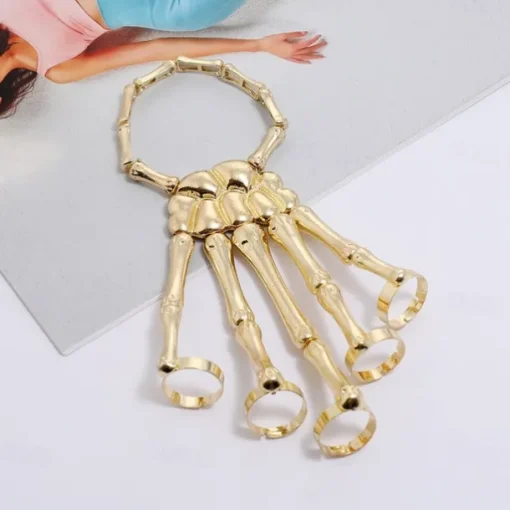 Skull Halloween Halloween Props Hand Bracelet with Ring Halloween Adults' Men's Women's Halloween Carnival Mardi Gras Easy Halloween Costumes Dress Up
