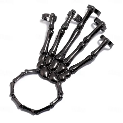 Skull Halloween Halloween Props Hand Bracelet with Ring Halloween Adults' Men's Women's Halloween Carnival Mardi Gras Easy Halloween Costumes Dress Up
