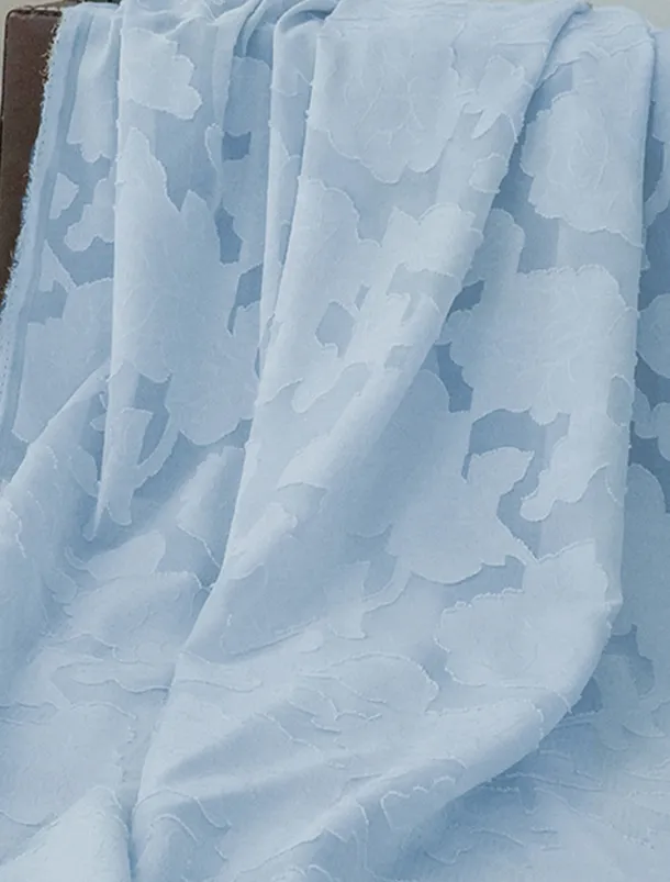 SkyBurnt Out Floral Lace Two Piece A-Line Mother of the Bride Dress Elegant Simple Minimalist Boat Neck Floor Length Chiffon 3/4 Length Sleeve with Jacket