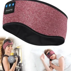 Sleep Headphones Bluetooth Headband Wireless Music Eye Mask Thin Stereo Speakers Mic Handsfree Music Earbuds for Side Sleepers Running Insomnia Travel Yoga Sleeping Band