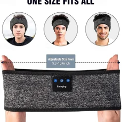 Sleep Headphones Bluetooth Headband Wireless Music Eye Mask Thin Stereo Speakers Mic Handsfree Music Earbuds for Side Sleepers Running Insomnia Travel Yoga Sleeping Band