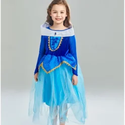 Sleeping Beauty Fairy Tale Aurora Briar Rose Flower Girl Dress Theme Party Costume Tulle Dresses Cosplay Movie Cosplay for Girls' Kids Carnival Dailywear